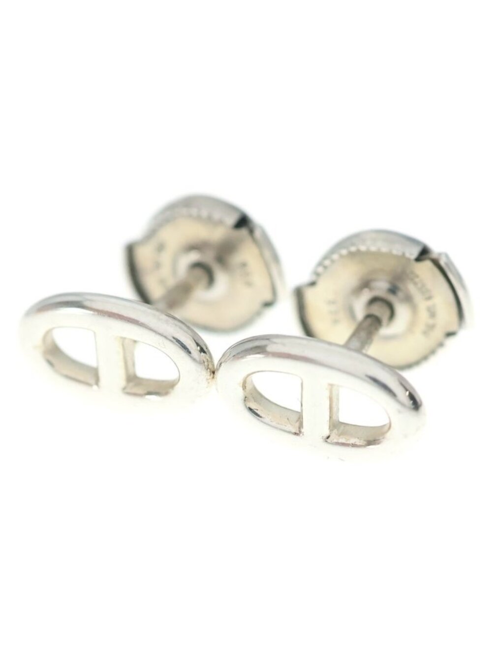 Hermes Chaine D'ancre Farandole Earrings Silver